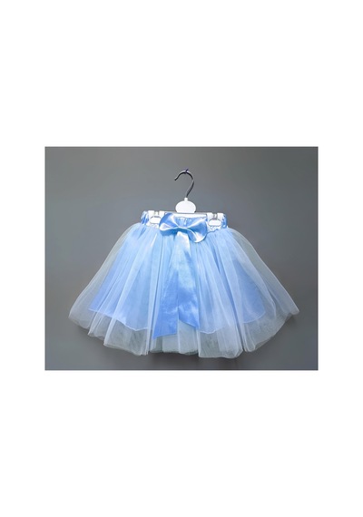 Çlm Store Kız Çocuk Fiyonklu Hayal Tütü Tüllü Etek Bebe Mavisi Bebe Mavisi