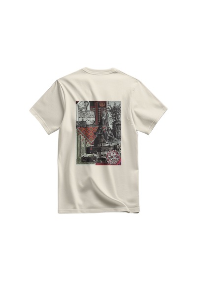 Kısa Kollu Filistinli Eski Gürüntüler Dijital Baskılı Unisex Filistin Tişört S - 2xl T300025 Krem