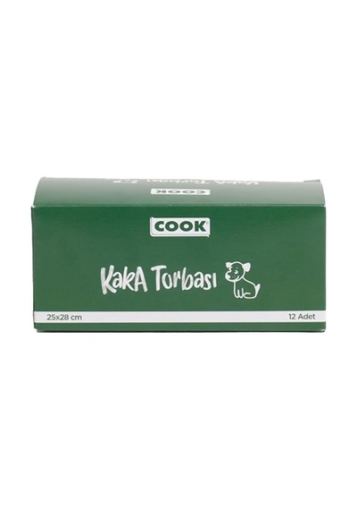 Cook Kaka Torbası, 12 Rulo X 30 Torba, 360 Adet, Elma Kokulu, Yeşil