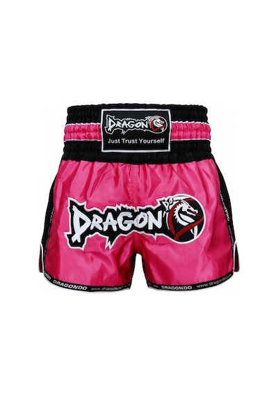 Dragondo Mt3075 Retro Neo Kick Boks Şortu Muay Thai Şort Pembe