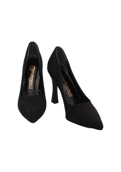 Celira Siyah Süet Topuklu 8 Cm Kadın Stiletto Ayakkabı Siyah