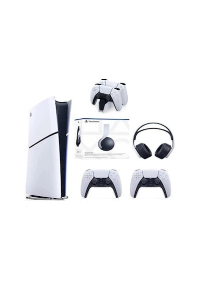 Sony Playstation 5 Slim Dijital + 2 Kol + Şarj İstastasyonu + Kulaklık