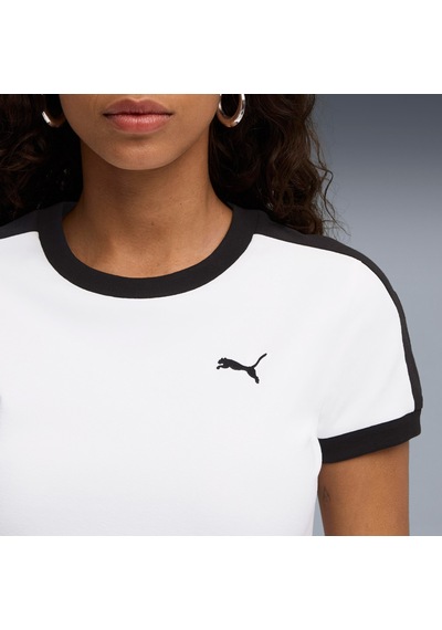 Puma T7 Slim Kadın Beyaz T-shirt 632129 Beyaz