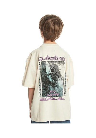 Quiksilver Back Flash Ss Youth Bej Çocuk T-shirt Bej