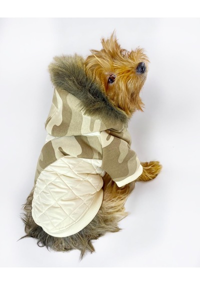 Kamuflaj Comfy Köpek Montu, Köpek Ceketi, Köpek Dış Giyim