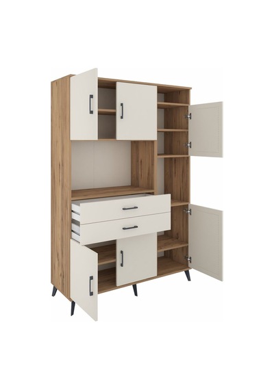 Hyperion Dolap 9 Raflı 2 Çekmeceli 6 Kapaklı 132x44x195 Çam-a... Çam Hyperion Dolap 9 Raflı 2 Çekmeceli 6 Kapaklı 132x44x195 Çam-a... Çam