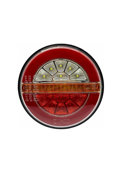 Wolfram 12v-24v Stop Lambası Yuvarlak Neon Ledli-kayar Sinyalli 4 Fonksiyonlu 140 35 Mm E9 Sol