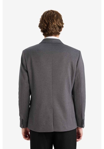 Defacto Slim Fit Dar Kesim Blazer Ceket F7690ax25auar198 Antrasit