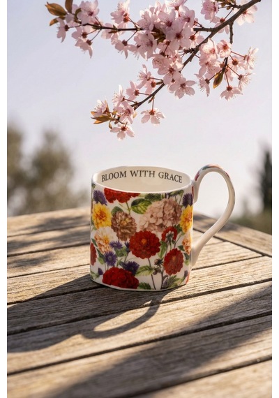 Rosette Porselen Kupa - 240 Ml Çok Renkli