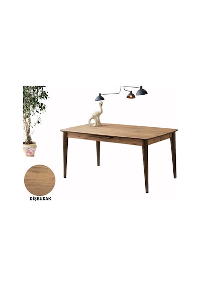 60x100 Ortadan Açılır Mdf Mutfak,salon,yemek Odası Masası Dişbudak - Siyah