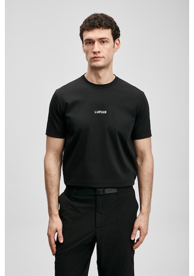 Lufian Marcus Modern Grafik T- Shirt Siyah Siyah 111020322100100 Siyah