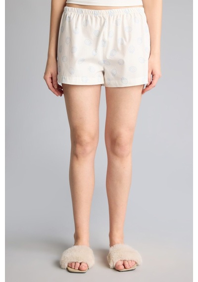 Defacto %100 Pamuk Regular Fıt Poplin Şortlu Pijama Alt H7289ax26hsbe250 Mavi-be250