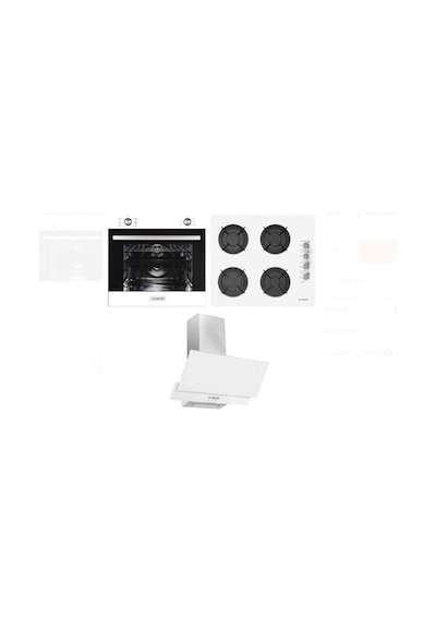 Alveus MFA 604 - GLS 640 - F 17/60 Beyaz Ankastre Set