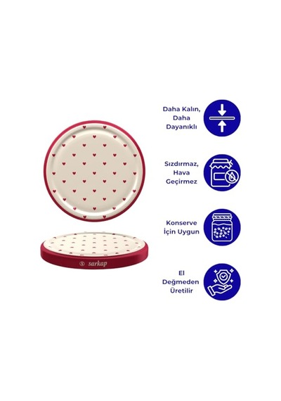 4 Paket 10 Lu Hijyenik Poşetli Kavanoz Kapağı Seti 4 Desen 82 Mm Karışık Gönderim Diğer