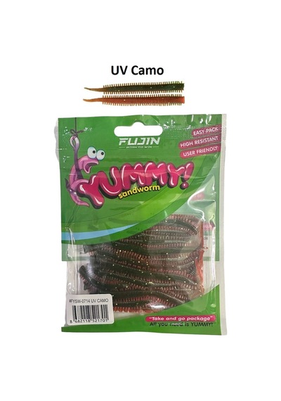 Fujin Yummy Sandworm 7cm Lrf Silikonu 20'li Uv Camo