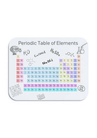 Periyodik Tablo Desenli Mouse Pad - 23x19 Cm Kaymaz Tabanlı Ergonomik Kimya Ve Bilim Fare Altlığı Çok Renkli