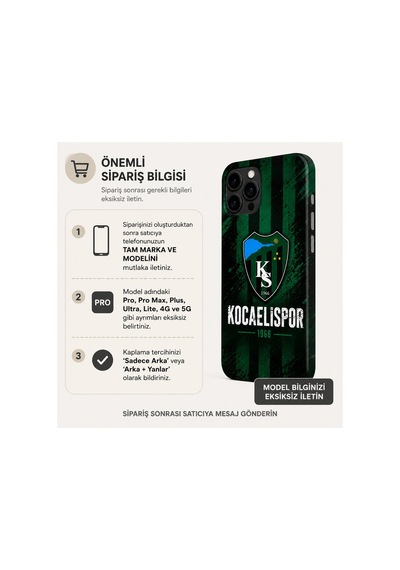 Kocaelispor 3 Tüm Telefonlara Uyumlu Kaplama Sipariş Sonrası Marka Ve Modelinizi İletiniz