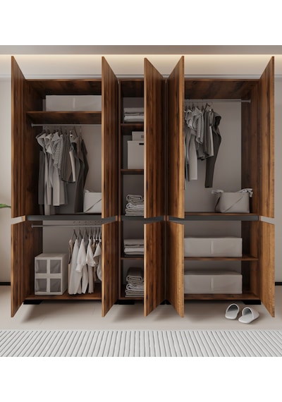 Floransa 10 Kapılı Flr10-a3ar Ceviz- Antrasit Gardırop -çok Amaçlı Dolap -yüklük Ceviz - Antrasit Floransa 10 Kapılı Flr10-a3ar Ceviz- Antrasit Gardırop -çok Amaçlı Dolap -yüklük Ceviz - Antrasit