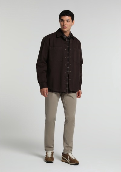 Colin's Colins Relaxed Fit Erkek Kahverengi Shacket Cl1082298 Q1.v1 Brw