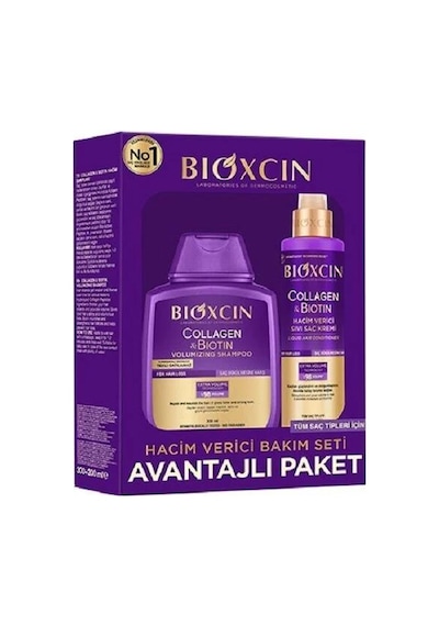 Bioxcin Collagen + Biotin Avantaj Paketi - Şampuan 300 Ml + Saç Kremi 200 Ml
