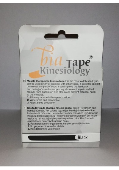 Bia Tape  Bandı Siyah Renk 5Cm X 5M Kinesio Biatape Bantı
