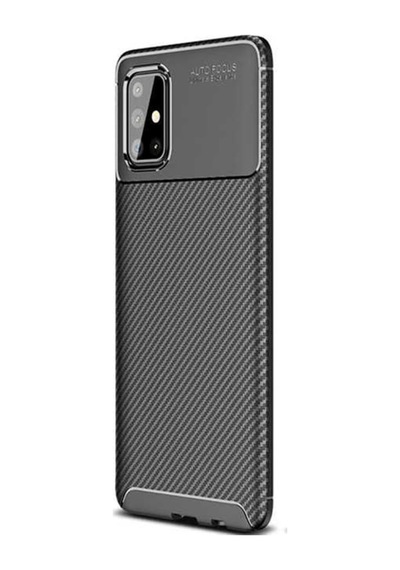 Samsung Uyumlu Galaxy A51 Kılıf Negro Karbon Dizayn Silikon (510447738)