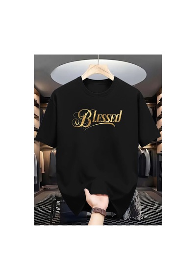 Caddemia Yazlık Modaya Uygun Gündelik Bol Klasik Kutsanmış Desen Baskılı Spor Yuvarla Siyah 2XL Caddemia Yazlık Modaya Uygun Gündelik Bol Klasik Kutsanmış Desen Baskılı Spor Yuvarla Siyah 2XL