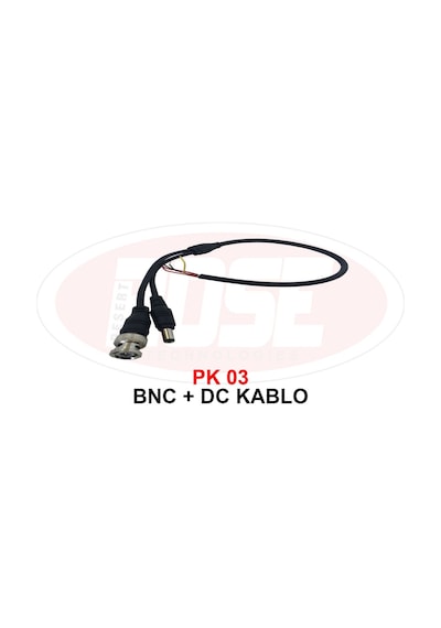 Bnc + Dc Kablo Kamera için Hazır Kablo