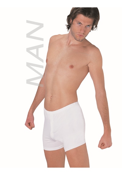 Erkek Beyaz Süprem Penye Boxer %100 Pamuklu 3 Lü Paket 130-3b Beyaz
