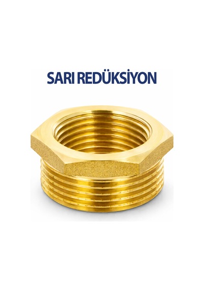 1/4 X 1/8 İnç Sarı Redüksiyon Pirinç Gövde, Sızdırmaz Ve Uzun Ömürlü Bağlantı Parçası