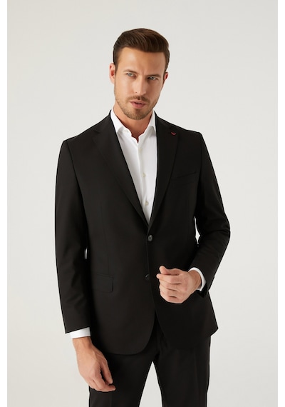 D's Damat Ds Damat Comfort Fit Siyah Düz Takim Elbise 5he05ob35604m 001