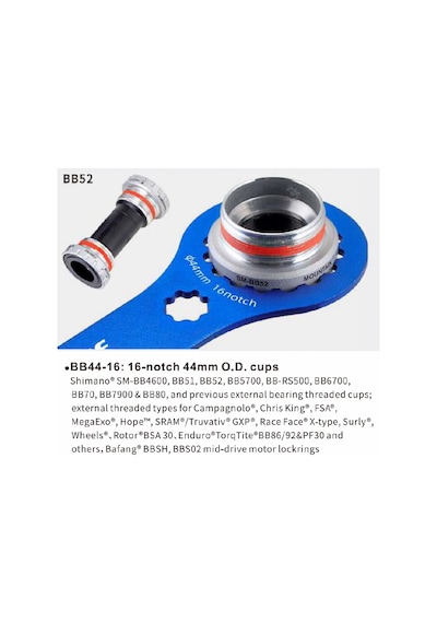 Toopre Tl-fc25 Bisiklet Orta Göbek Anahtarı 41/44mm Mavi