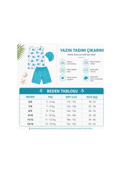 Rony Pony Kids Kız Çocuk Mavi Fiyonk Desenli 3 Lü Mayo Takımı Mavi Beyaz