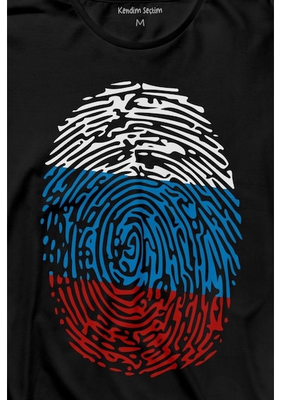 Fransa Bayrağı Damgası Parmak İzi Uzun Kollu Tişört Baskılı T-shirt 001
