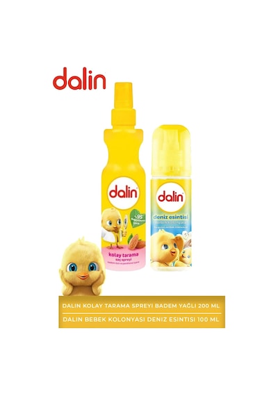 Dalin Kolay Tarama Spreyi Badem Yağlı 200 Ml + Dalin Bebek Kolonyası Deniz Esintisi 100 Ml