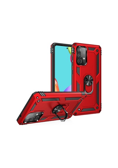 Ilkeshop Newface Samsung Galaxy Uyumlu A33 5g Kılıf Sofya Yüzüklü Silikon Kapak - Kırmızı