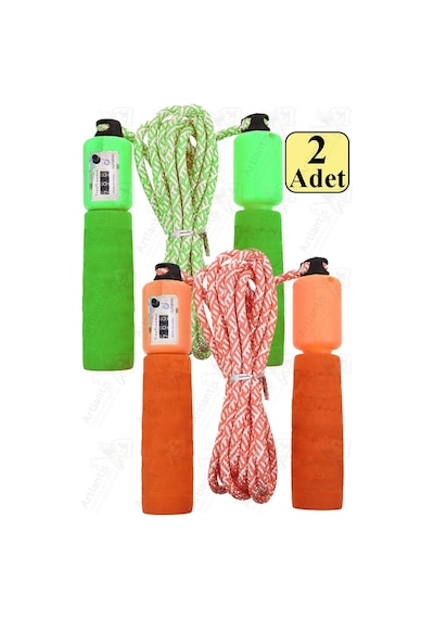 Atlama İpi Ayarlanabilir Sayaçlı 2 Adet Ayarlı Göstergeli Atlama İpi Evde Spor İpi Sünger Tutamaçlı Antreman Egzersiz