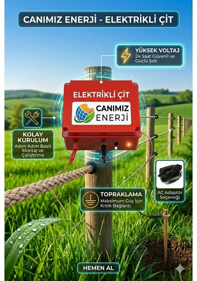 12v/220v Elektrikli Çit Cihazı - Yüksek Voltajlı Domuz Ve Ayı Savar