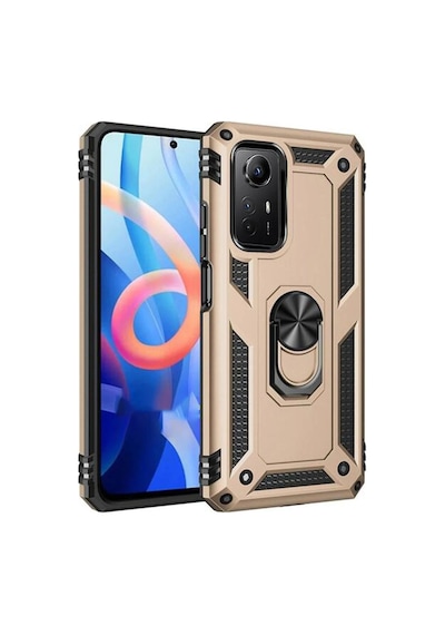 Newface - 158 - Xiaomi Redmi Note 12s Kılıf Sofya Yüzüklü Silikon Kapak - Kmrsfres - - Gold