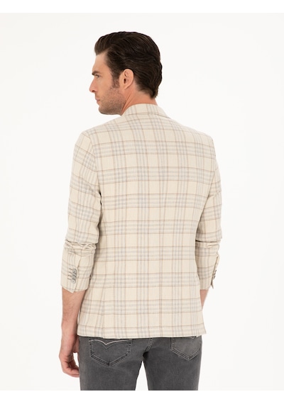 Cacharel Ekru Slim Fit Ceket Bej