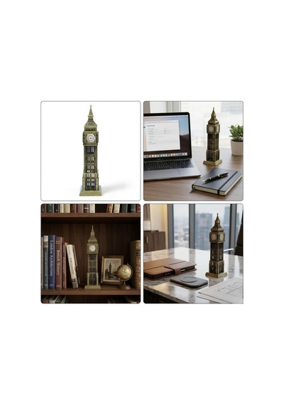 Deinhaus Big Ben Metal Figürü, Antik Bronz, Masa Ve Raf Dekorasyonu, Londra Mimari Heykelciği