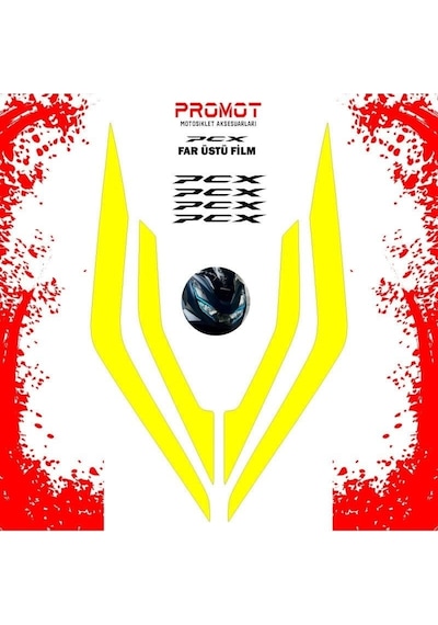 Promot Far Üstü Film Sarı - Honda Pcx 2021-2024