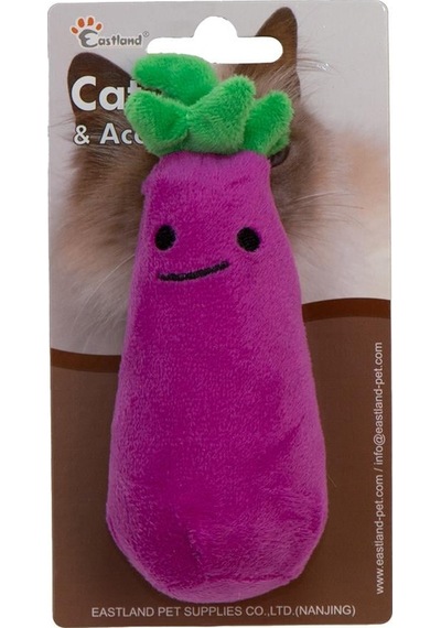 Eastland Catnipli Hışırtılı Peluş Patlıcan 13cm