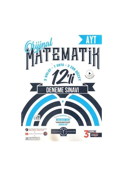 Ayt Matematik 12 Li Deneme Sınavı Orijinal Yayınları