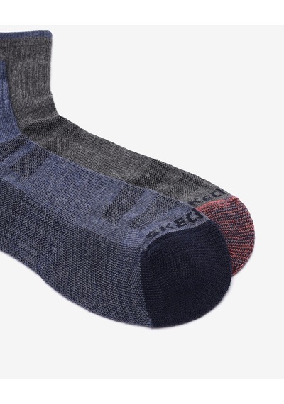 Skechers 1/2 Terry Traıl Qtr Crew - 2'li Paket Erkek Çorap Erkek Blue/grey Çorap S118740-434 Mavi