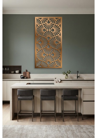 Dekoratif Panel Metal Duvar Tablosu - Duvar Sanatı - Duvar Dekoru - Bronz