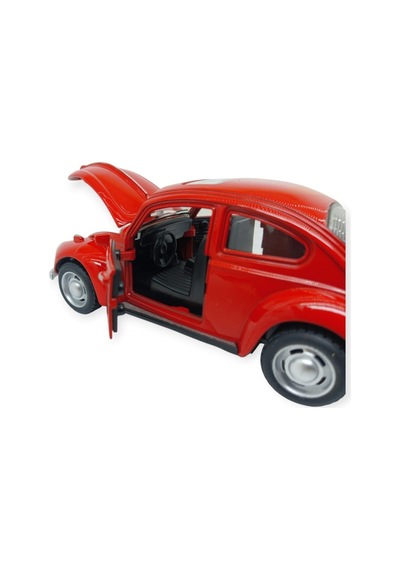 Sesli Işıklı Vosvos Araba 15 Cm - 32111d - Kırmızı Lisinya Çok Renkli