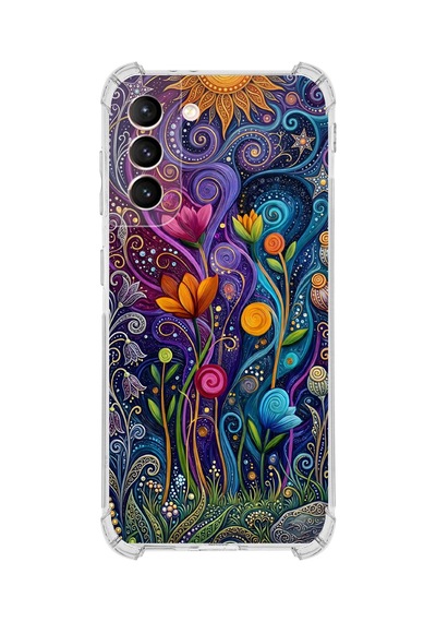 Printify Samsung Galaxy S21 Fe İle Uyumlu Düşlerin Dansı Serisi Rüyalar Ötesi Tasarımlı Uv Baskılı Köşe Korumalı Antişok Kılıf Şeffaf