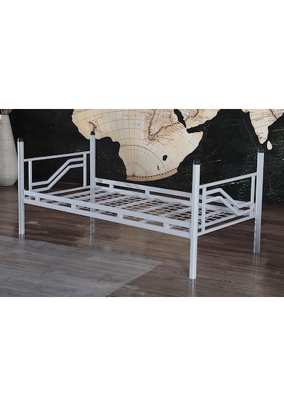 Ranzacı Solid Karyola 90X190 - Genç Çocuk Yatak Odası Metal Karyola/Gri Ranzacı Solid Karyola 90X190 - Genç Çocuk Yatak Odası Metal Karyola/Gri