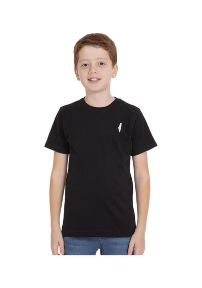 Zaytoon Unisex Çocuk Kısa Kollu Yan Dolu Filistin Haritası Nakışlı Tişört T600001 Siyah